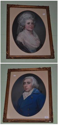 Lot 1190 - Style of J Highmore (late 18th century) head and shoulders portrait of a gentleman wearing a...