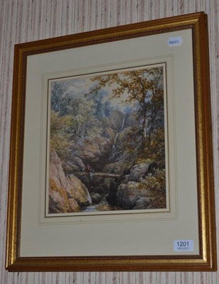 Lot 1201 - John Holding (late 19th/early 20th century) ";Campbell Falls, nr Stirling"; signed,...