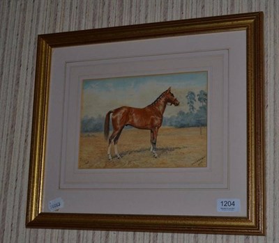 Lot 1204 - Dorothy Margaret and Elizabeth Mary Alderson (1900-1992) (1900-1988) Portrait of a bay horse in...