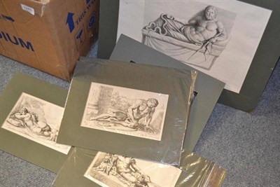 Lot 1245 - After Francesco Bartolozzi a collection of framed and unframed engravings depicting antique...