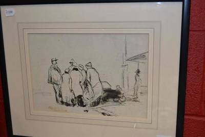 Lot 1252 - Philip Naviasky (1894-1983), ";Paris";, signed inscribed and dated 1933, pen and ink, 23cm by 33cm