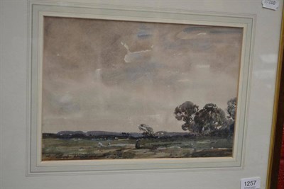 Lot 1257 - Kershaw Schofield (1872-1941), Mother and child in an open landscape, signed, watercolour...