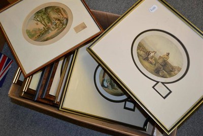 Lot 1288 - A collection of thirty-two Le Blonde prints, a pair of Bartolozzi prints and two papier mache...