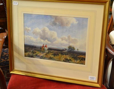 Lot 1307 - George Hamilton Constantine (1878 -1969) ";Over the Moors, Hunting"; (Whernside?) signed,...