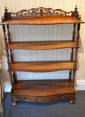 Lot 1315 - A Victorian rosewood four tier whatnot, width 78cm