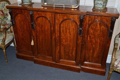 Lot 1317 - A Victorian mahogany breakfront sideboard, width 150cm