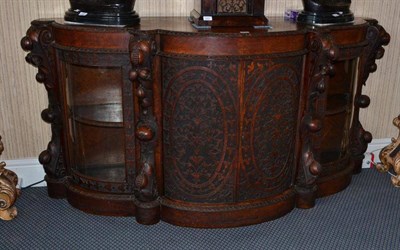 Lot 1326 - A 19th century Irish walnut credenza