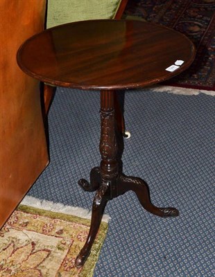 Lot 1344 - Mahogany tripod table, diameter 50cm