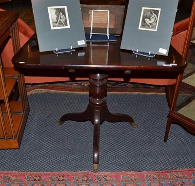 Lot 1388 - George IV mahogany tripod table, width 86cm