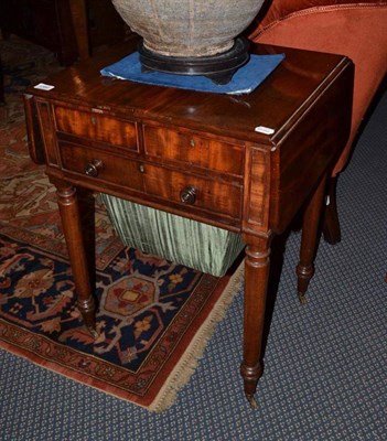 Lot 1390 - George III work table, width 54cm