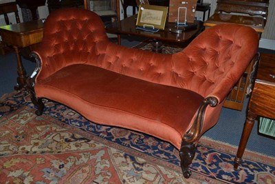 Lot 1391 - A mahogany Victorian button back settee, width 189cm