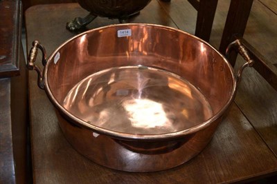 Lot 1414 - Copper preserve pan