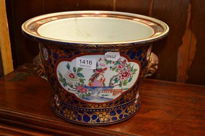 Lot 1416 - A Chinese style Famille Rose planter, 32cm diameter