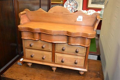 Lot 1429 - Victorian miniature waxed pine sideboard, width 57cm