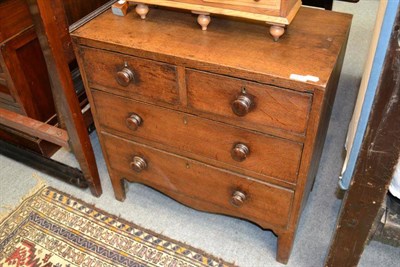 Lot 1430 - An oak four drawer chest, width 73cm