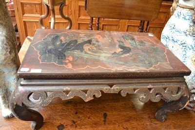 Lot 1455 - Chinese lacquer table, length 85cm