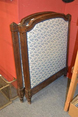 Lot 1458 - French walnut bedstead, takes a 2'6"; mattress