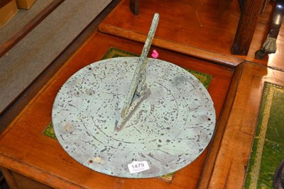 Lot 1479 - George II style sundial dated 1742, diameter 36cm