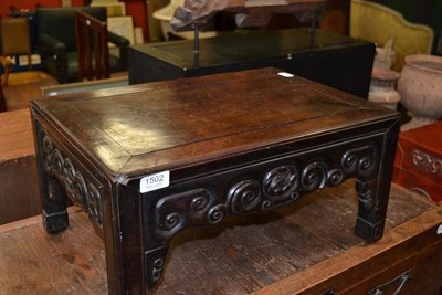 Lot 1502 - Late 19th century opium table, 50 cm long