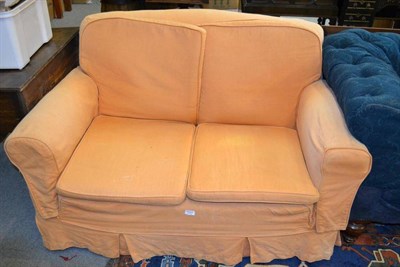 Lot 1537 - Two seater drop end sofa, width 136cm