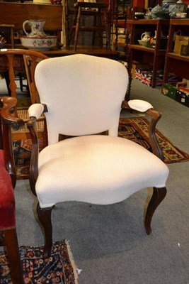 Lot 1546 - Hepplewhite style mahogany armchair, with calico cover