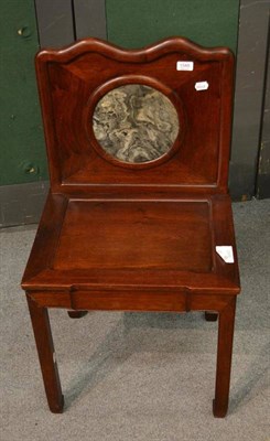 Lot 1548 - A 19th century Chinese hardwood chair, width 50cm