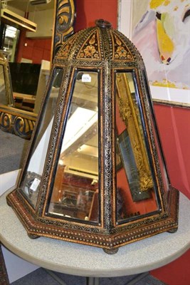 Lot 1576 - A pair of large Indian decorative lantern of recent date with mirror panels, height 100cm