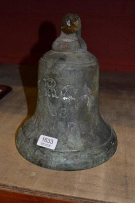 Lot 1633 - A bronze bell dated 1888