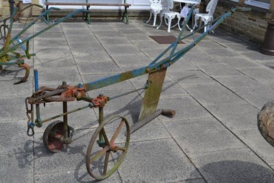 Lot 1644 - A horse drawn mole plough by Teasdale of Darlington