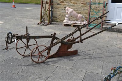 Lot 1654 - A horse drawn single furrow plough, made by Ransomes, Sims & Jefferies Ltd.