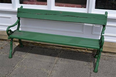 Lot 1656 - A metal garden bench with stylized branch supports, length 160cm