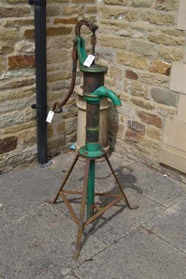 Lot 1657 - A cast iron handled water pump by Appleby & Co, Renishaw, Derbyshire