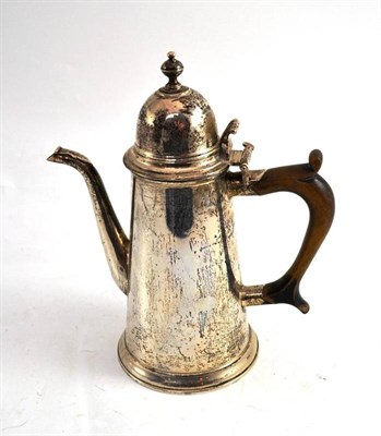 Lot 3 - Silver coffee pot, London 1908