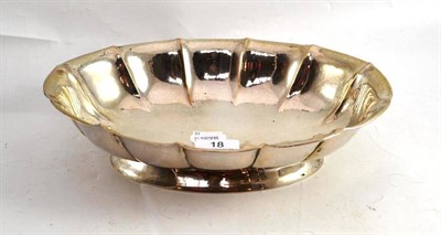 Lot 18 - Continental silver oval bowl