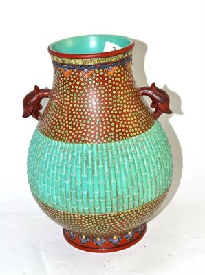 Lot 34 - A Chinese porcelain baluster vase