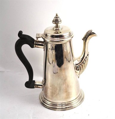 Lot 37 - An Irish silver coffee pot, modern in George II style