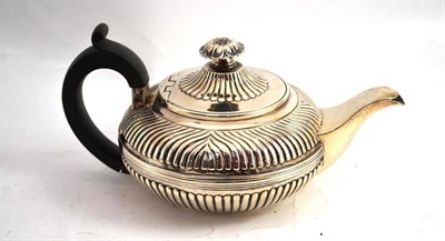 Lot 40 - A silver teapot