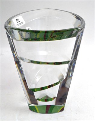 Lot 82 - Baccarat glass trefoil vase, 23cm high