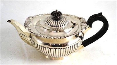 Lot 15 - A George V silver teapot, London 1913