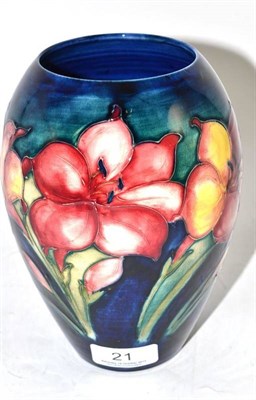 Lot 21 - Moorcroft blue ground ovoid vase