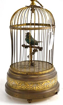 Lot 30 - An early 20th century musical bird cage