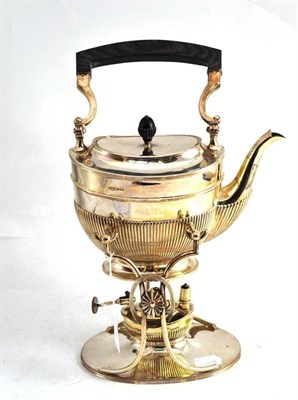 Lot 65 - A modern silver spirit kettle