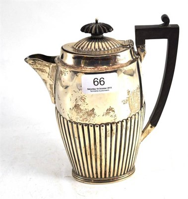 Lot 66 - A silver coffee pot