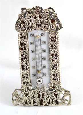 Lot 71 - A silver mounted thermometer