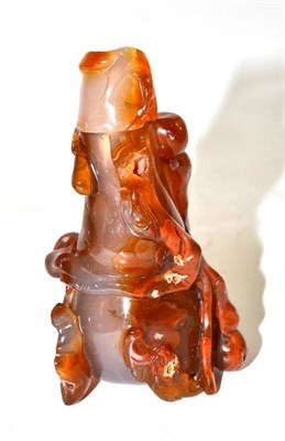 Lot 88 - Chinese agate snuff bottle and stopper