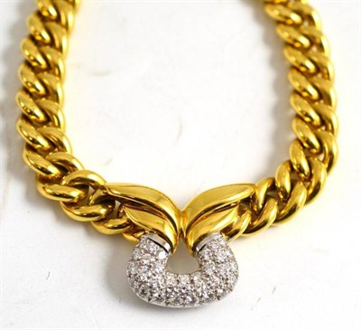 Lot 107 - An 18ct gold and diamond set necklace
