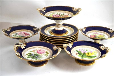 Lot 179 - A 19th century porcelain botanical dessert service
