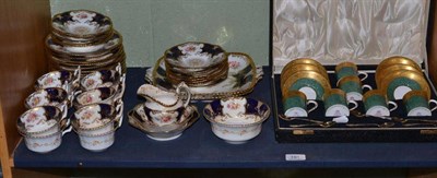 Lot 191 - Royal Worcester coffee set with silver spoons and a 19th century Coalport tea service