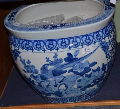 Lot 212 - A 20th century Japanese blue and white planter