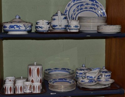 Lot 225 - An extensive Booths dragon pattern tea and dinner service and a Susie Copper Hyde Park pattern...